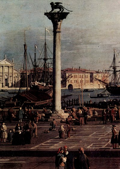 The Piazzetta (detail) by Giovanni Antonio Canal